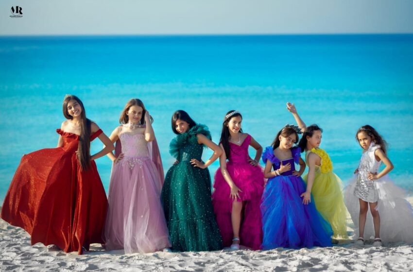  جلسة تصوير خاصة لمتسابقات ملكة جمال الموضة للاطفال العرب علي شاطئ الإسكندرية