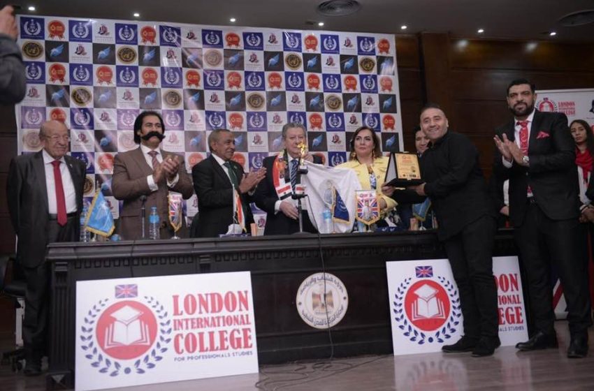  الدكتوراه الفخرية ودرع التميز للفنان السورى “مجد القاسم” من كلية “لندن كولدج” تقديرا لمشواره الفنى