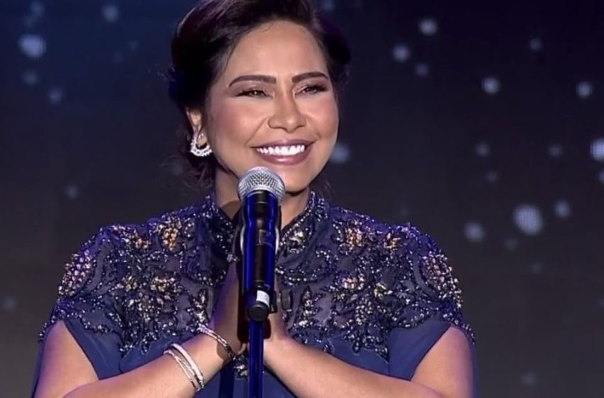  شيرين توجه رسالة لـ انغام فى ليله الدموع شكرا يا بنت الاصول