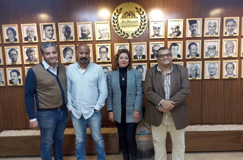  الإعلامية «أمل سعد»  تتفقد أستوديو الأهرام بعد تطويره